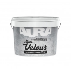 AURA декоративне покриття Velour Silver 10 л Будмен
