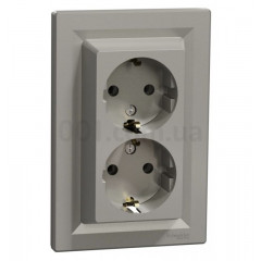 Asfora РОЗЕТКА ПОДВІЙНА З З/К БРОНЗА