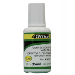 4OFFICE Коректор з пензликом Fluid Арт 4-342 18мл