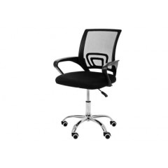 AMF Крісло Web Home хром тканина чорна/сітка чорна Будмен