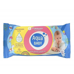 Aqua Baby Серветка волога Baby з вітамінами 15шт