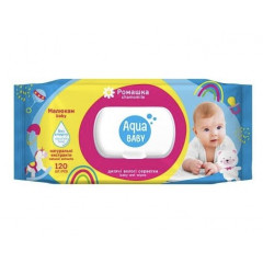Aqua Baby Серветка волога Baby chamomile з клапаном 120шт