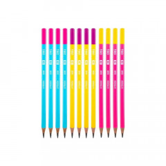 DELI Олівець ч/г мікс 2B "U-Touch" трикутний б/ласт зат EU53100