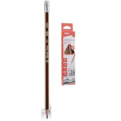 DELI Олівець чорнографітний мікс HB трикутний б/гумки заточ.U 50100