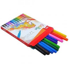 DELI Фломастери 12кол 2мм кругл Color Run карт/кор EC10000