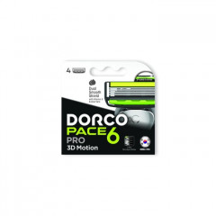 DORCO Картриджи для системи PACE6 для чоловіків з 6 лезами блістер 4 шт