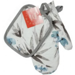 ПРОВАНС Набір рукавиця 29х15 та прихватка 15х20 Сині квіти