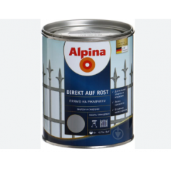 ALPINA Емаль п/іржі EXL AP Direkt auf Rost RAL 9006 Silber 750мл