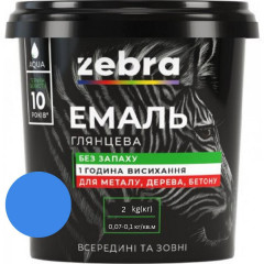 ЗЕБРА Емаль акрилова 43 Блакитний 2кг