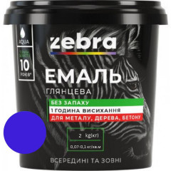 ЗЕБРА Емаль акрилова 48 Синій 2кг