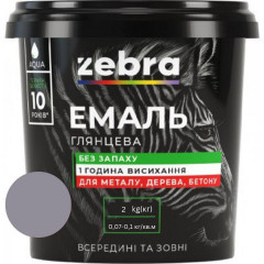 ЗЕБРА Емаль акрилова 17 Сірий 2кг