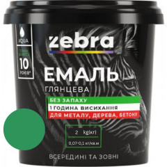 ЗЕБРА Емаль акрилова 34 Світло-зелений 2кг