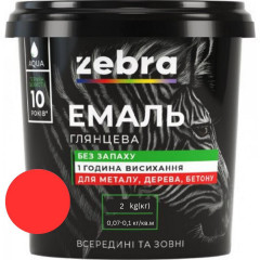 ЗЕБРА Емаль акрилова 75 Червоний 2кг