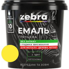 ЗЕБРА Емаль акрилова 55 Яскраво-жовтий 2кг