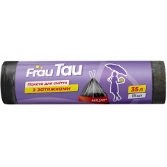 FRAU TAU Пакети для сміття з затяжками 35л 15шт