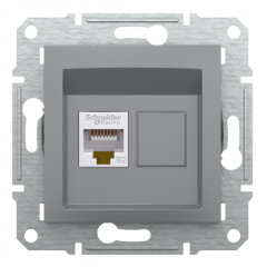 SCHNEIDER ASFORA Розетка комп. сталь EPH4300162