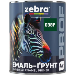 ZEBRA Емаль-грунт PROF 1138 038P Темно-зелений 0.8кг Будмен