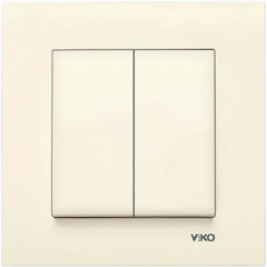 VIKO Karre Вимикач 2-кл.крем