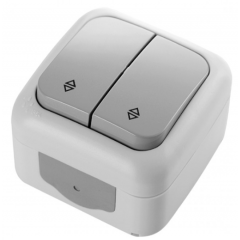 VIKO Palmiye Вимикач 2кл. прохідний зовнішн.сір Будмен