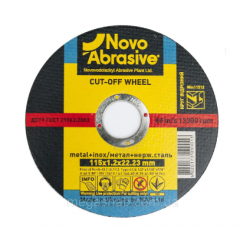 NOVOABRASIVE Круг відрізний для металу Extreme 41 14А 115 1.0 22.23 Будмен