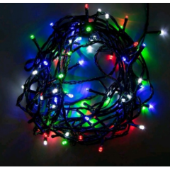 Електрогірлянда 300 LED Кулька матова 26м чорний дріт контролер 8MF IP20 Будмен