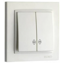 MONO ELECTRIC Вимикач двоклав. прохідний DESPINA (білий)