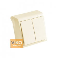 VIKO VERA Вимикач 2кл. зовнішній крем Будмен
