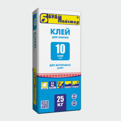 БУДМАСТЕР Клей для плитки "Клей-10" Сила 25кг