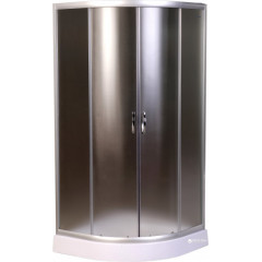 AQUASTREAM Кабіна душова Simple 88LW скляна проф. сат скло мат піддон 15см
