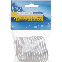 VANSTORE Кільця для завісок 12шт (прозор) 68111