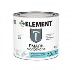 ELEMENT Емаль з молотковим ефектом 3в1 чорна 2кг