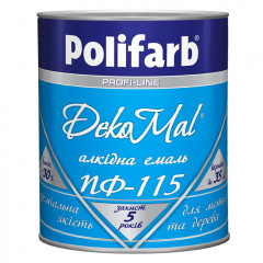 POLIFARB DekoMal Емаль ПФ-115 біла 0.9кг