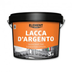 ELEMENT Decor Лак декоративний, срібло "Lacca D'Argento" 1л
