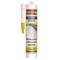 SOUDAL Герметик силікон нейтральний санітарний прозор. 280мл