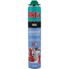 AKFIX Клей-піна під трубочку для пінопласту 800мл(850г)
