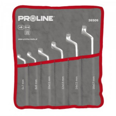 PROLINE Набір ключів накидних вигнутих 6шт 6х7-16х17мм CrV