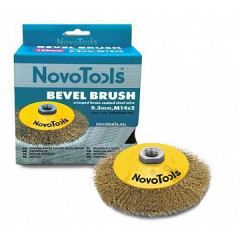 NOVOTOOLS Щітка конусна гофр.латунь 125мм