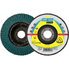KLINGSPOR Круг пелюстковий тарільчатий 125х22.1мм P40 SMT 324 цирконієвий електрокорунд