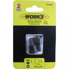WORK'S Набір біт по гіпсокартону 2шт PH2x25.131P2С