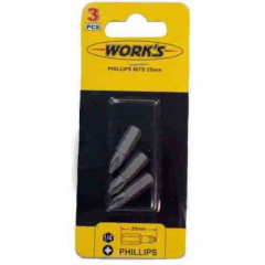 WORK'S Набір біт 3шт PH3x25 13103P