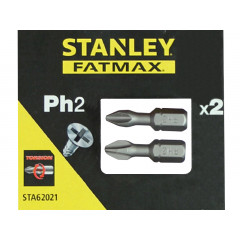 STANLEY Біта посилена TORSION PH2 L=25мм 2шт/уп
