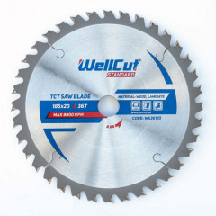 WELLCUT Диск пильний по ламінату 185х20х48Т Standard