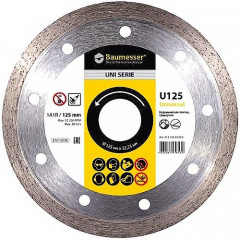 BAUMESSER Круг алмазний відрізний 1A1R 125x1.4x8x22.23 Universal