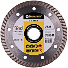 BAUMESSER Круг алмазний відрізний Turbo 125x1.8x8x22.23 Universal