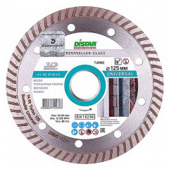 DISTAR Круг алмазний відрізний Turbo 125x2.2x8x22.23 Bestseller Universal