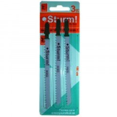 STURM 9019-01-50x3-HCS-32 Пилки для лобзика, 50мм дерево, 3шт/уп