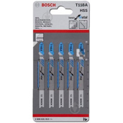 BOSCH Набір пилок лобзикових T118A 5шт