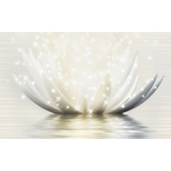 ГОЛДЕН ТАЙЛ Декор MAGIC LOTUS крем №3 250х400мм