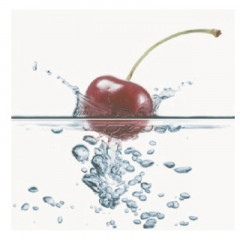 OPOCZNO Декор панно WATER SPARKLES PULSE INSERTO CHERRY 2шт/компл 594х600мм