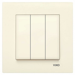 VIKO Karre Вимикач 3-кл.крем
